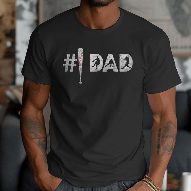 Baseball Player Number One Baseball Dad Father's Day Men T-Shirt Baseball Player Number One Baseball Dad Father's Day Men T-Shirt