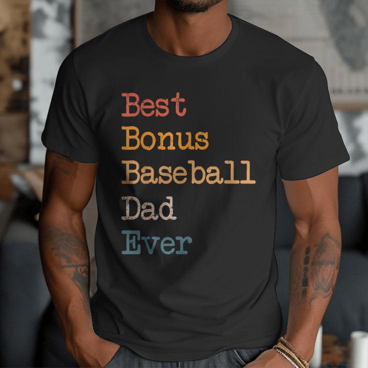 Best Bonus Baseball Dad Ever Softball Stepdad From Daughter Men T-Shirt