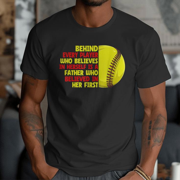 Dad Of Ballers Behind Every Softball Player Baseball Dads Men T-Shirt