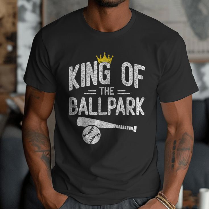 Dad Baseball For Men Baseball Dad King Of Ballpark Men T-Shirt