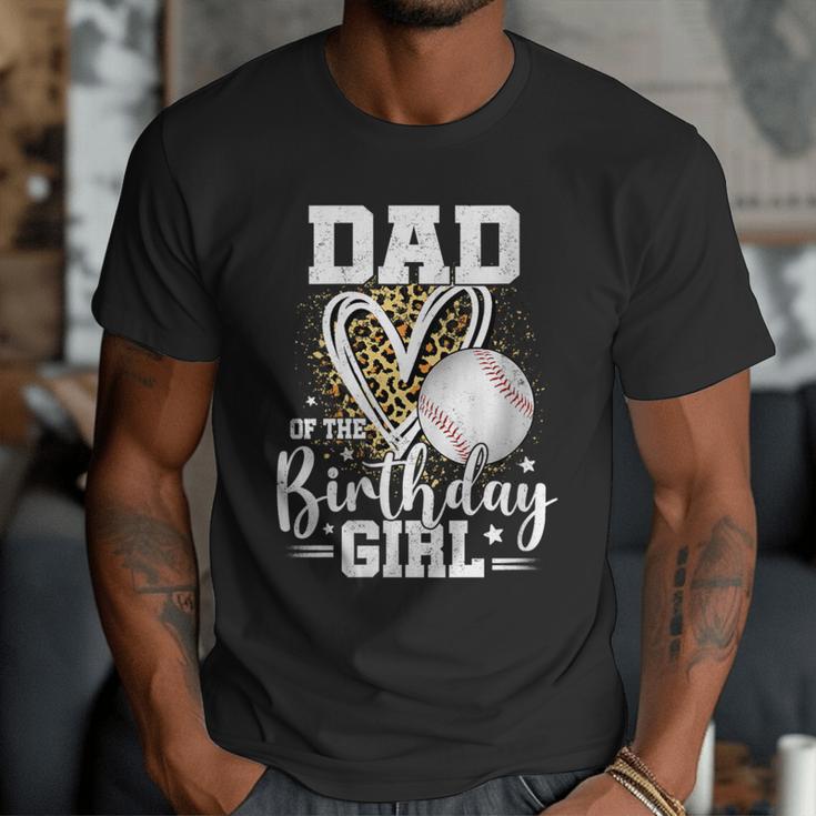 Dad Of The Birthday Girl Baseball Dad Leopard Heart Men T-Shirt Dad Of The Birthday Girl Baseball Dad Leopard Heart Men T-Shirt
