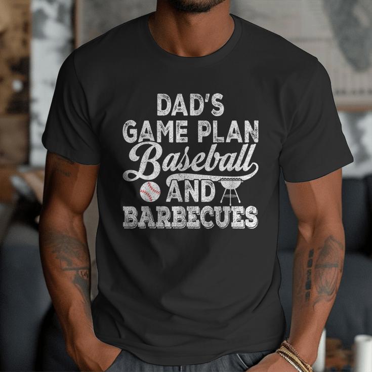 Dad's Game Plan Baseball & Barbecues Baseball Dad BBQ Gill Men T-Shirt Dad's Game Plan Baseball & Barbecues Baseball Dad BBQ Gill Men T-Shirt