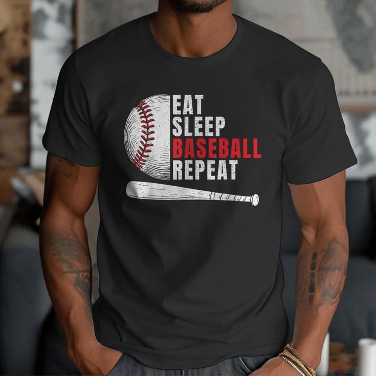 Eat Sleep Baseball Repeat Humor Baseball Dad Players Men T-Shirt Eat Sleep Baseball Repeat Humor Baseball Dad Players Men T-Shirt