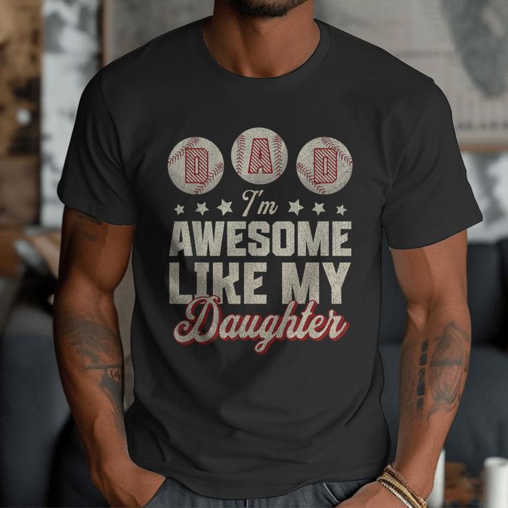 Father's Day Baseball Dad I'm Awesome Just Like My Daughter Men T-Shirt Father's Day Baseball Dad I'm Awesome Just Like My Daughter Men T-Shirt