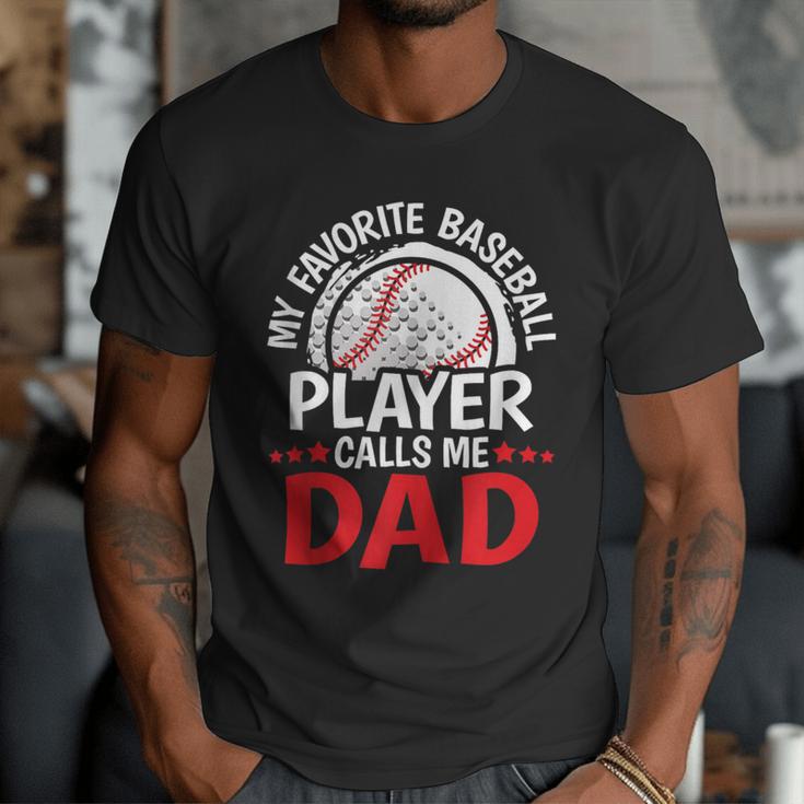My Favorite Baseball Player Calls Me Dad Baseball Dad Men T-Shirt My Favorite Baseball Player Calls Me Dad Baseball Dad Men T-Shirt