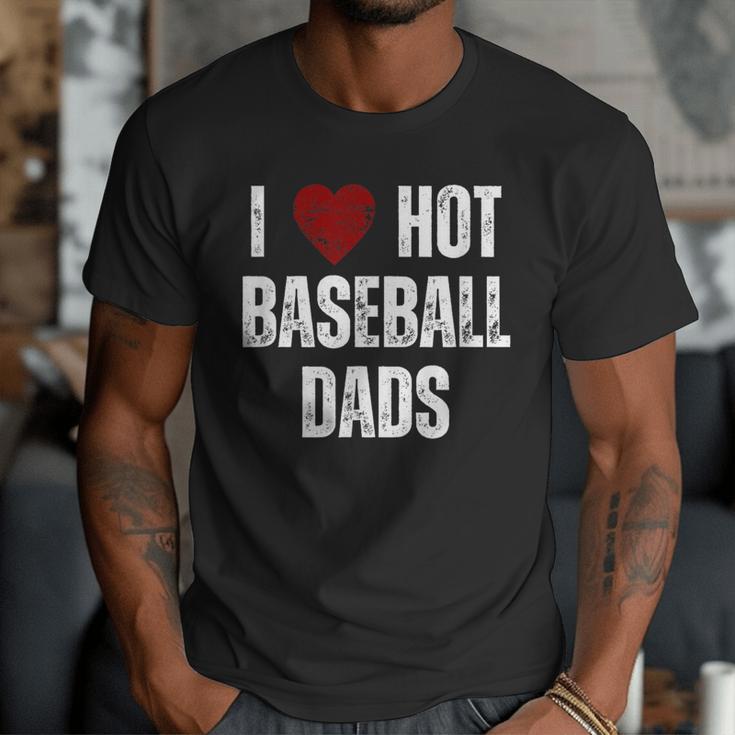 I Love Hot Baseball Dads Red Hearts Men T-Shirt I Love Hot Baseball Dads Red Hearts Men T-Shirt