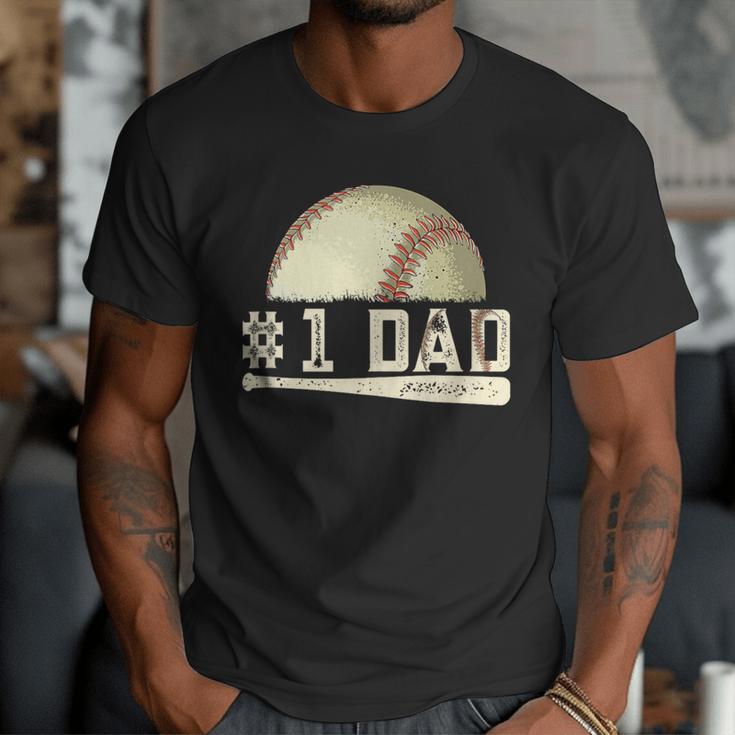 Number One Baseball Dad Fathers Day Baseball Player Dad Papa Men T-Shirt Number One Baseball Dad Fathers Day Baseball Player Dad Papa Men T-Shirt