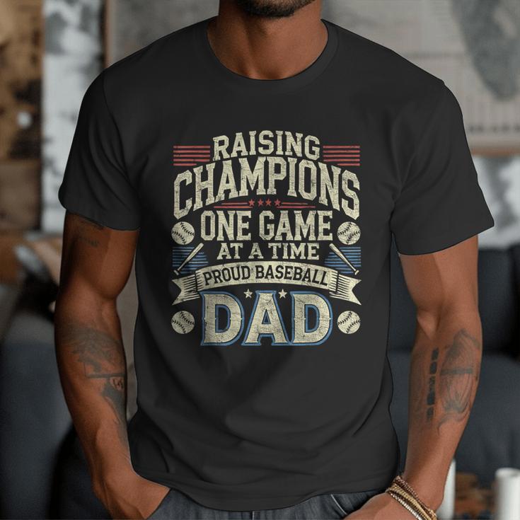 Proud Baseball Dad Raising Champions One Game At A Time Men T-Shirt Proud Baseball Dad Raising Champions One Game At A Time Men T-Shirt