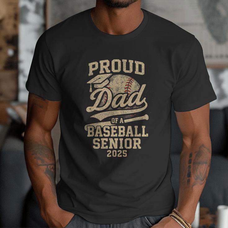 Proud Dad Of A Baseball 2025 Senior Vintage Baseball Dad Men T-Shirt