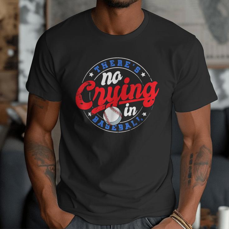 There Is No Crying In Baseball Game Baseball Dad Men T-Shirt There Is No Crying In Baseball Game Baseball Dad Men T-Shirt