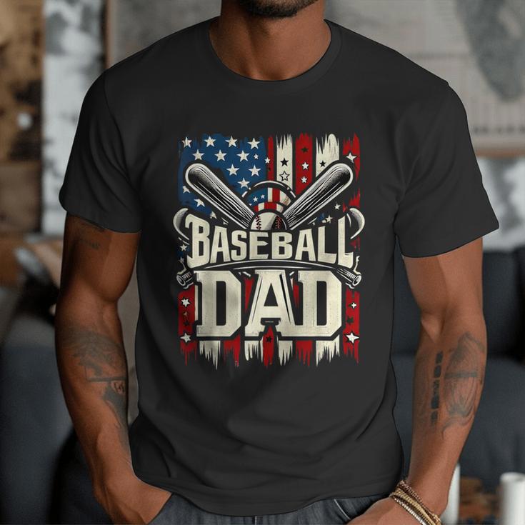 Retro American Flag Baseball Dad Father's Day Men T-Shirt Retro American Flag Baseball Dad Father's Day Men T-Shirt