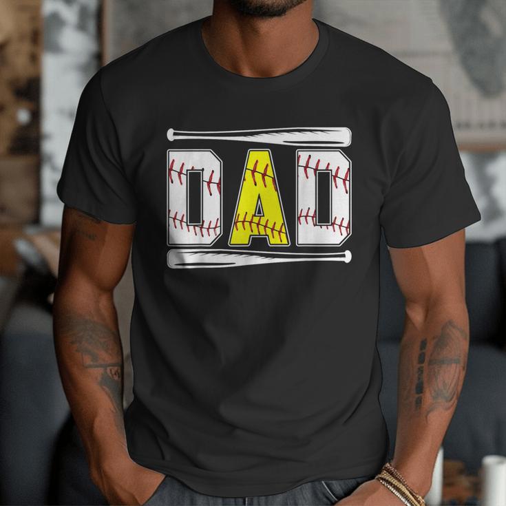 Softball Baseball Dad Of Ballers Baseball Softball Dad Men T-Shirt
