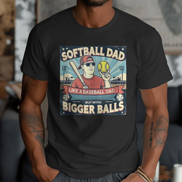 Softball Dad Like a Baseball Dad Gift Men Men T-Shirt Softball Dad Like a Baseball Dad Gift Men Men T-Shirt