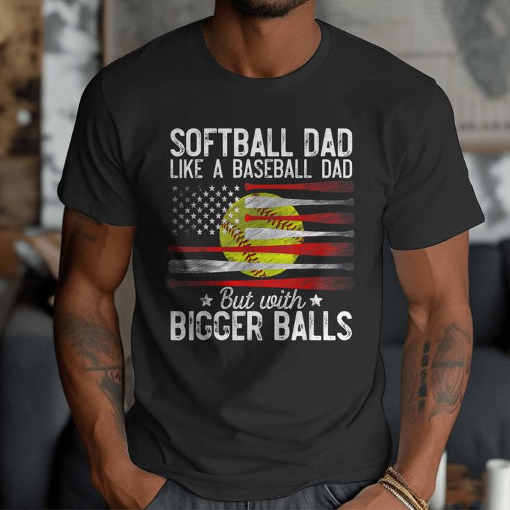 Softball Dad Just Like A Baseball Dad But With Bigger Balls Men T-Shirt Softball Dad Just Like A Baseball Dad But With Bigger Balls Men T-Shirt