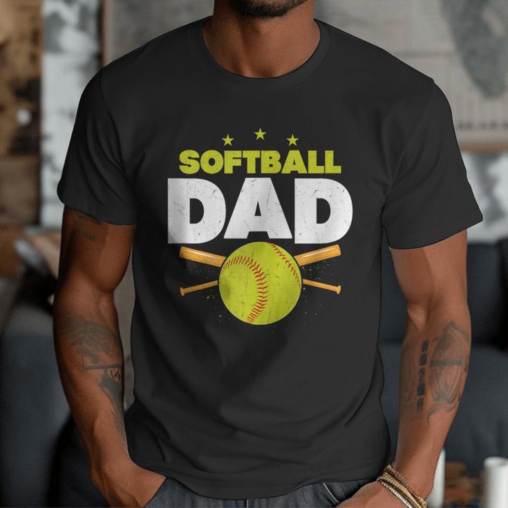 Softball Dad Just Like A Baseball Dad Player Men T-Shirt Softball Dad Just Like A Baseball Dad Player Men T-Shirt