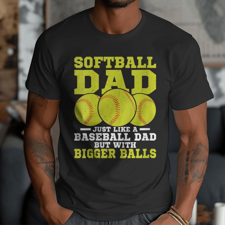 Softball Dad Just Like A Baseball Dad Team Men T-Shirt Softball Dad Just Like A Baseball Dad Team Men T-Shirt
