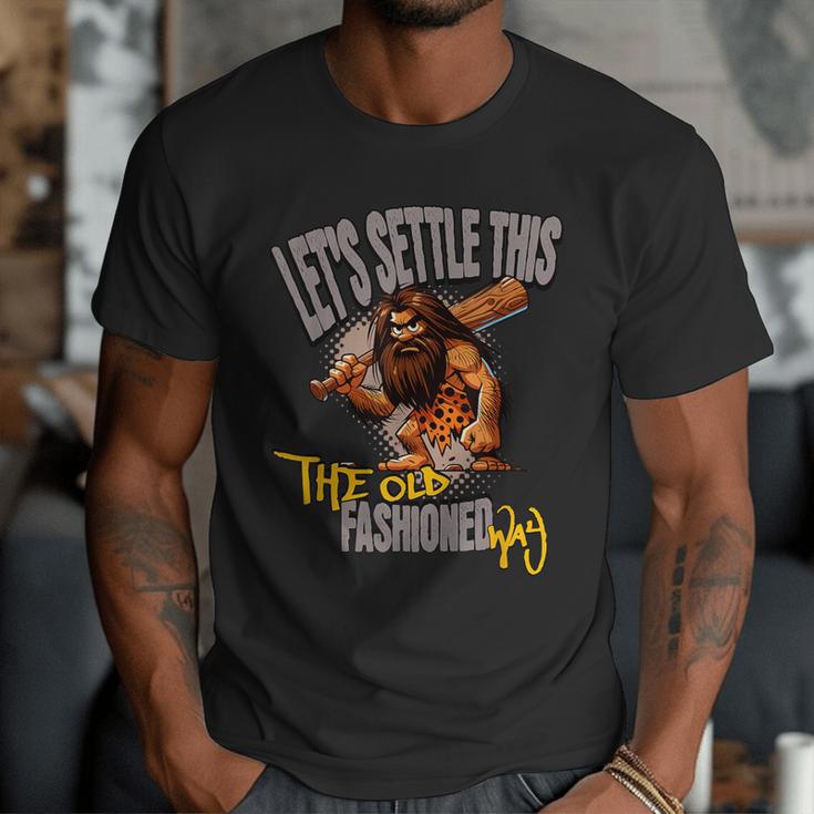 Stoneage Caveman Neolithic History Baseball Dad Father Men T-Shirt Stoneage Caveman Neolithic History Baseball Dad Father Men T-Shirt
