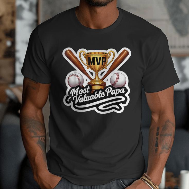 Most Valuable Papa Baseball Dad Coach Player Father's Day Men T-Shirt