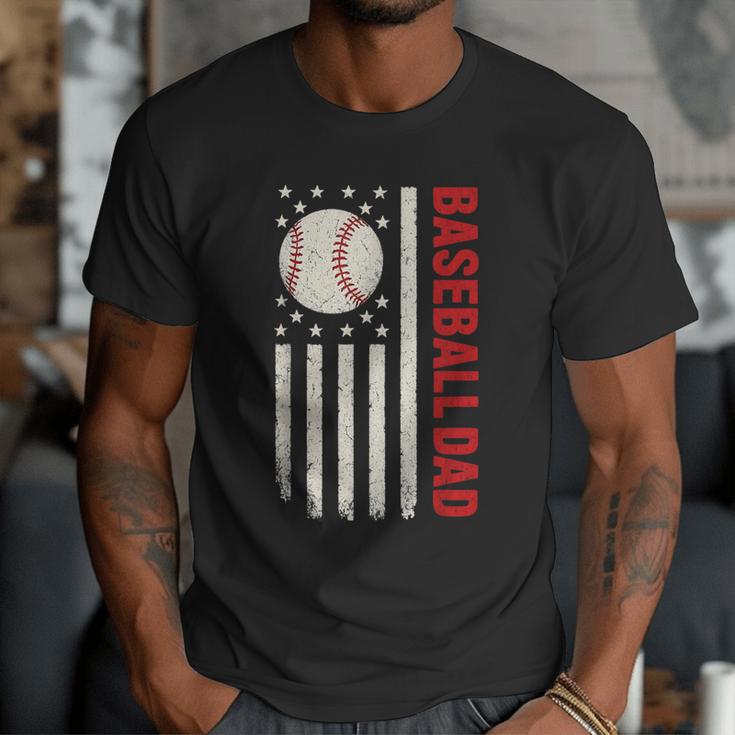 Vintage Baseball DAD American Flag Fathers Day 4th Of July Men T-Shirt Vintage Baseball DAD American Flag Fathers Day 4th Of July Men T-Shirt