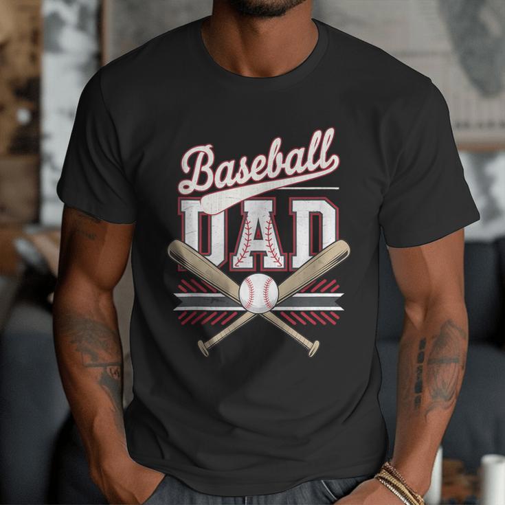 Vintage Baseball Dad Father's Day Husband Daddy Dad In Law Men T-Shirt