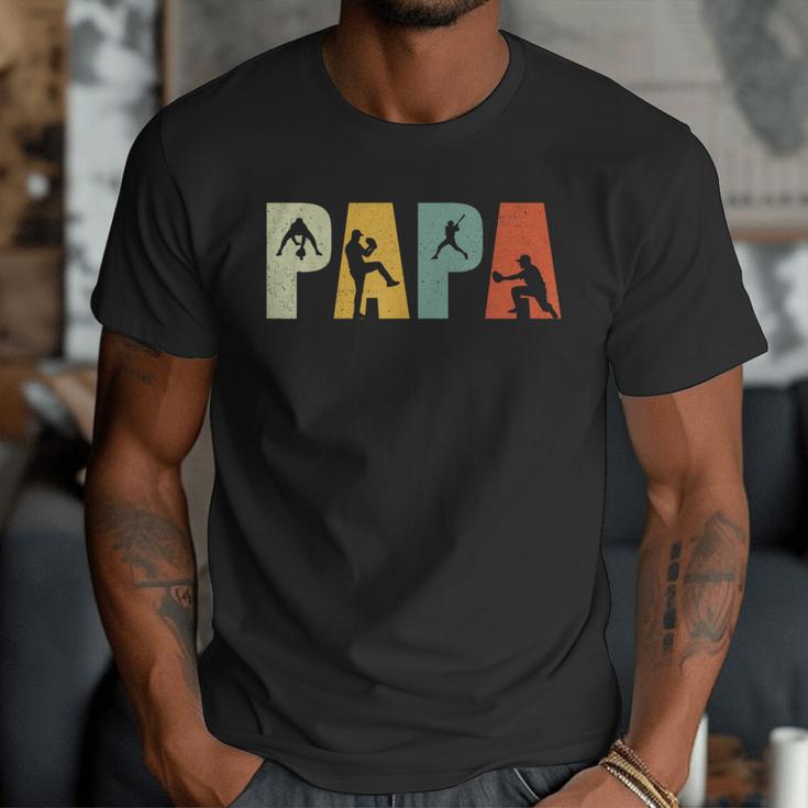 Vintage Baseball Dad Papa Fathers Day Men T-Shirt Vintage Baseball Dad Papa Fathers Day Men T-Shirt