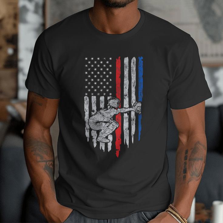 Vintage Baseball US Flag Tee Baseball Dad Player Coach Men T-Shirt Vintage Baseball US Flag Tee Baseball Dad Player Coach Men T-Shirt