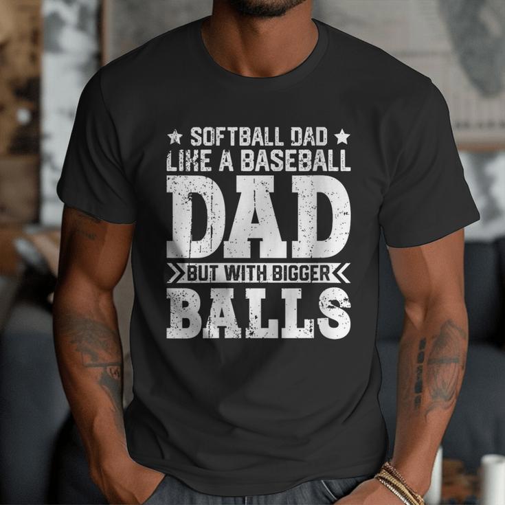 Vintage Softball Dad Like A Baseball Dad Fathers Day Men T-Shirt Vintage Softball Dad Like A Baseball Dad Fathers Day Men T-Shirt