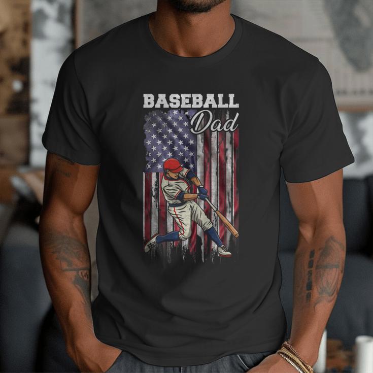 Vintage USA Flag Baseball Player Proud Baseball Dad Men T-Shirt Vintage USA Flag Baseball Player Proud Baseball Dad Men T-Shirt