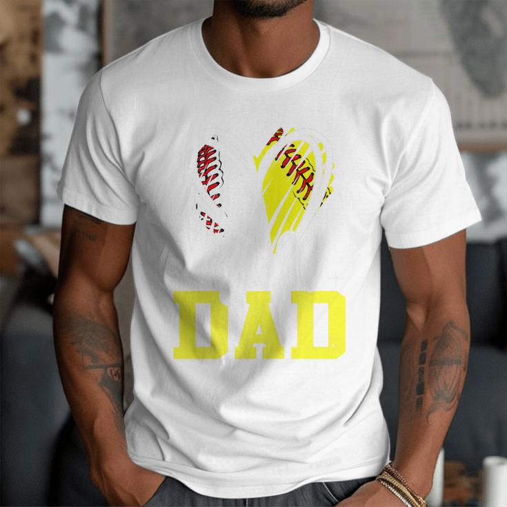 Ball Dad Softball Baseball Dad Fathers Day Premium Men T-Shirt