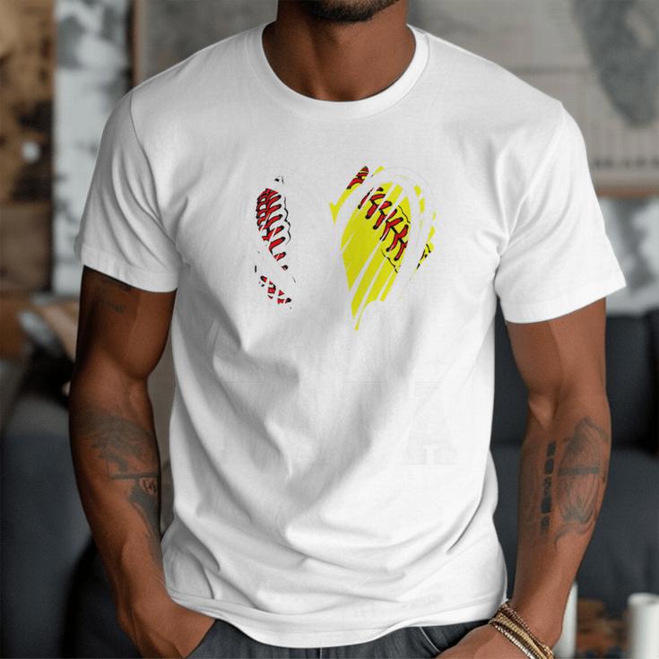 Ball Papa Softball Baseball Dad Fathers Day Premium Men T-Shirt
