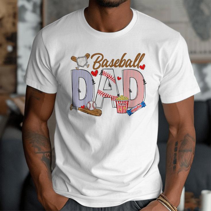 Baseball Dad Game Day Sport Lovers Baseball Fathers Day Men T-Shirt