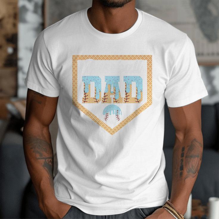 Baseball Dad Ice Cream Drip Home Plate Cool Fathers Day Premium Men T-Shirt Baseball Dad Ice Cream Drip Home Plate Cool Fathers Day Premium Men T-Shirt