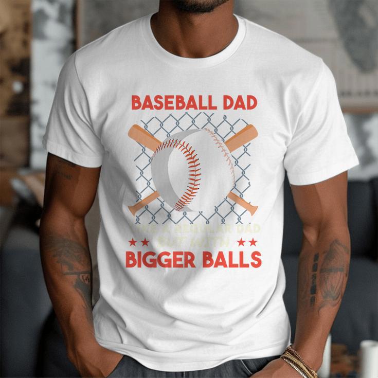 Baseball Dad Like a Regular Dad But With Bigger Balls Premium Men T-Shirt