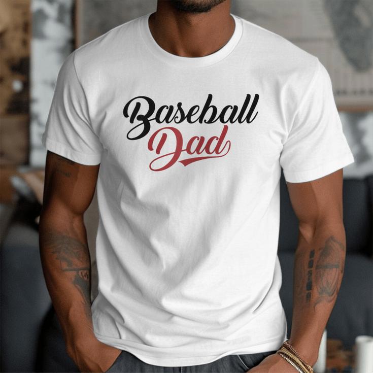 Baseball Dad Script Raglan Baseball Tee Men T-Shirt