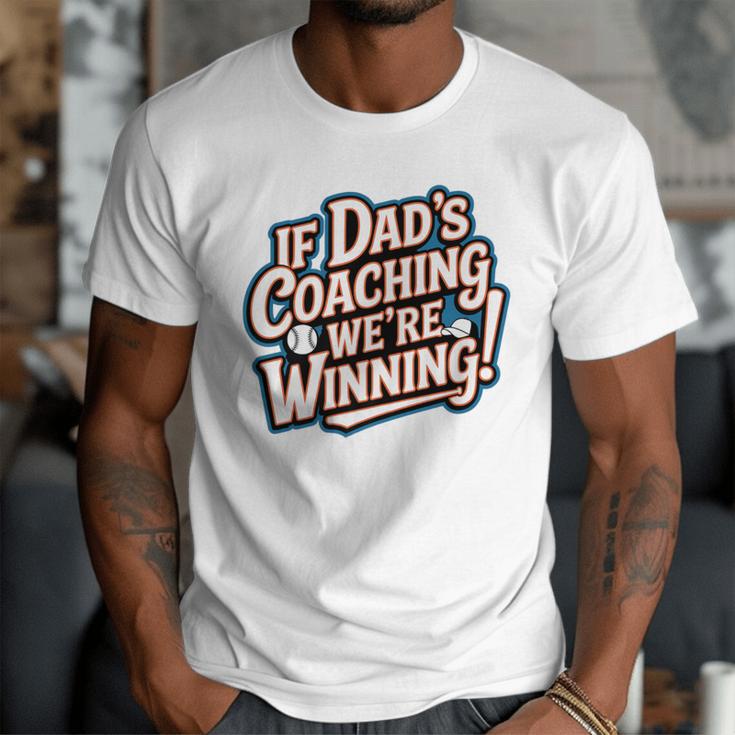 If Dad’s Coaching We’Re Winning Baseball Dad Family Premium Men T-Shirt