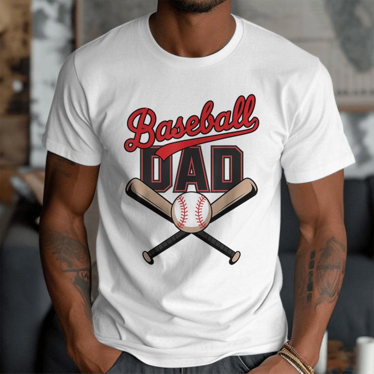 Father's Day Baseball Dad Daddy Vintage Game Day Boys Kids Men T-Shirt