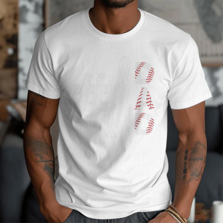 Number One Baseball Dad Fathers Day Baseball Player Dad Premium Men T-Shirt