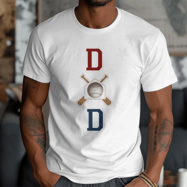 Patriotic Baseball Dad Father's Day Red Blue Star Premium Men T-Shirt Patriotic Baseball Dad Father's Day Red Blue Star Premium Men T-Shirt