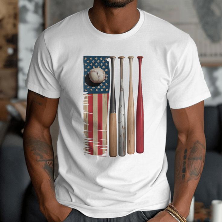Patriotic USA Flag American Baseball Dad 4th Of July Men T-Shirt Patriotic USA Flag American Baseball Dad 4th Of July Men T-Shirt