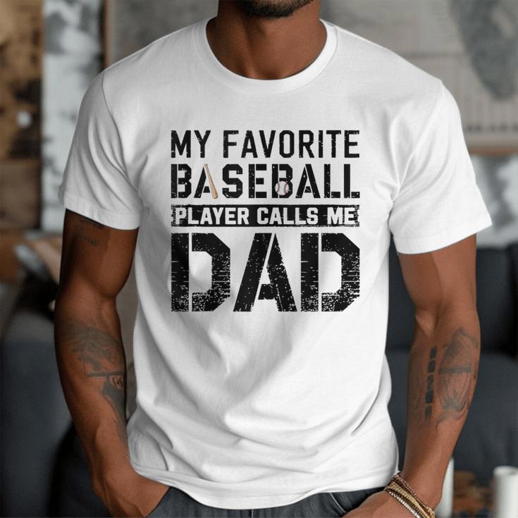 Retro Baseball Dad My Favorite Baseball Player Calls Me Dad Men T-Shirt Retro Baseball Dad My Favorite Baseball Player Calls Me Dad Men T-Shirt
