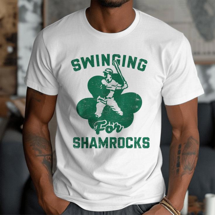 Shamrock Baseball Dad St Patricks Irish Ireland St Paddys Men T-Shirt