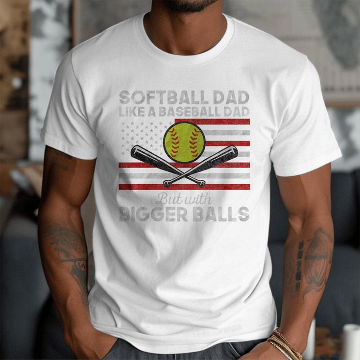 Softball Dad Like a Baseball Dad But Bigger Balls Father Day Premium Men T-Shirt Softball Dad Like a Baseball Dad But Bigger Balls Father Day Premium Men T-Shirt
