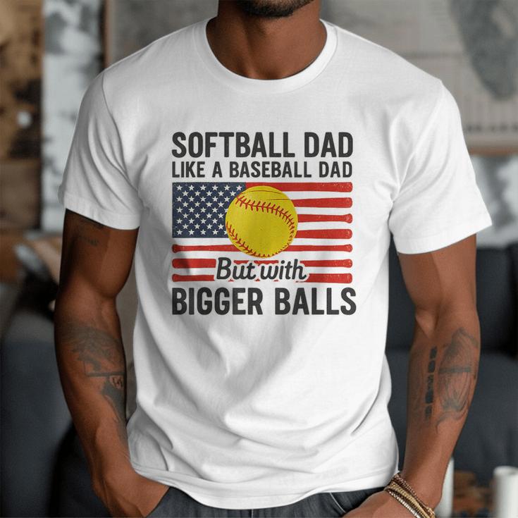Softball Dad Like Baseball Dad But With Bigger Balls Men T-Shirt