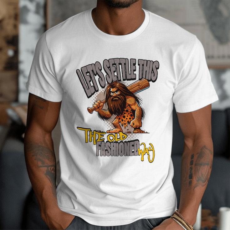 Stoneage Caveman Neolithic History Baseball Dad Father Premium Men T-Shirt Stoneage Caveman Neolithic History Baseball Dad Father Premium Men T-Shirt