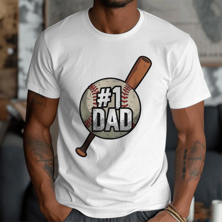 Vintage 1 Baseball Dad Daddy Father's Day Son And Daughter Men T-Shirt Vintage 1 Baseball Dad Daddy Father's Day Son And Daughter Men T-Shirt