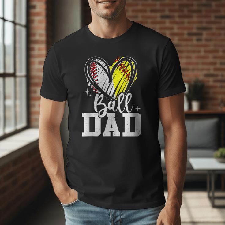 Ball Dad Softball Baseball Dad Daddy Men T-Shirt Ball Dad Softball Baseball Dad Daddy Men T-Shirt