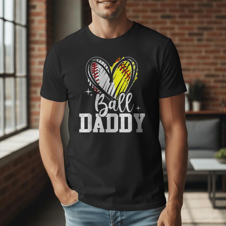 Ball Daddy Softball Baseball Dad Fathers Day Men T-Shirt Ball Daddy Softball Baseball Dad Fathers Day Men T-Shirt