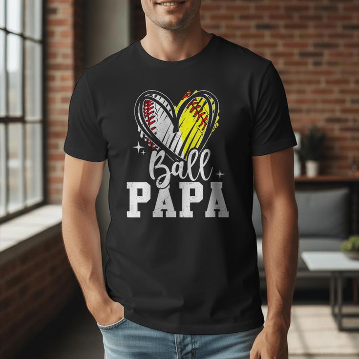 Ball Papa Softball Baseball Dad Fathers Day Men T-Shirt Ball Papa Softball Baseball Dad Fathers Day Men T-Shirt