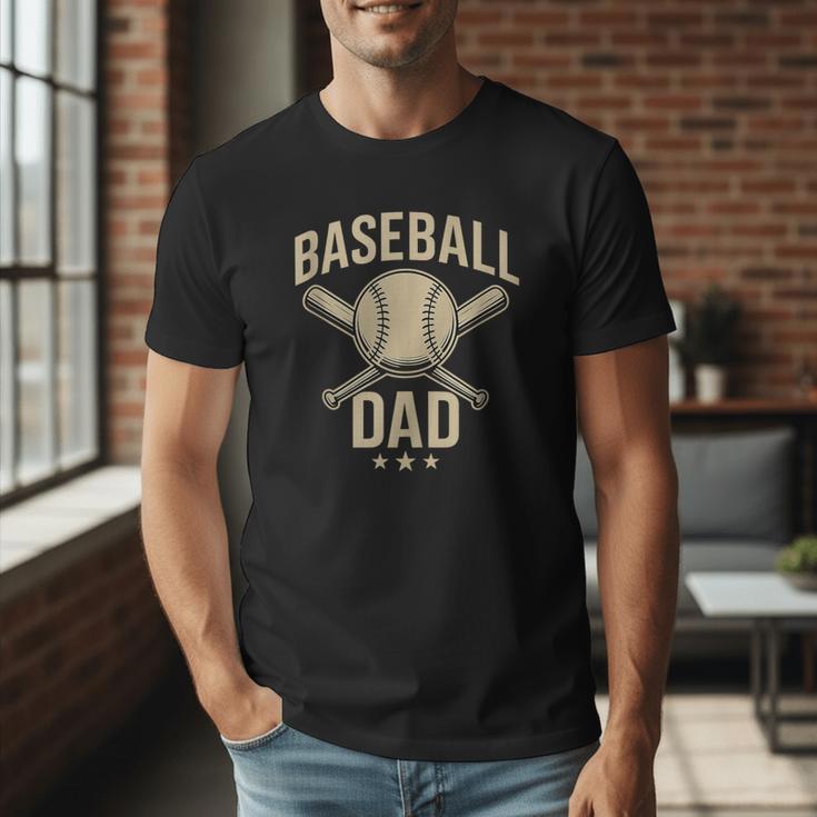 Baseball Dad Crossed Bats Cool Sports Fan Vintage Men T-Shirt Baseball Dad Crossed Bats Cool Sports Fan Vintage Men T-Shirt