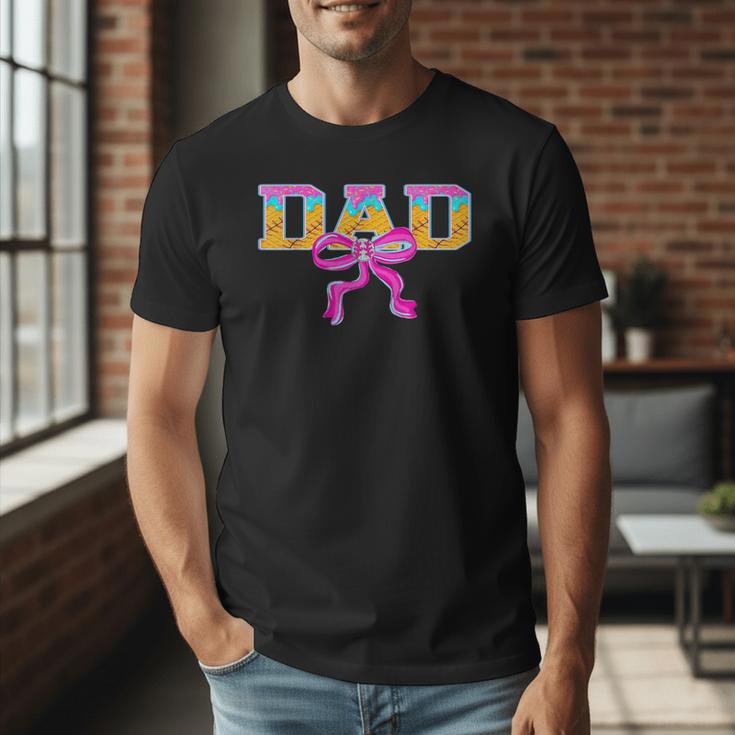 Baseball Dad Ice Cream Drip Game Day Family Matching Men T-Shirt